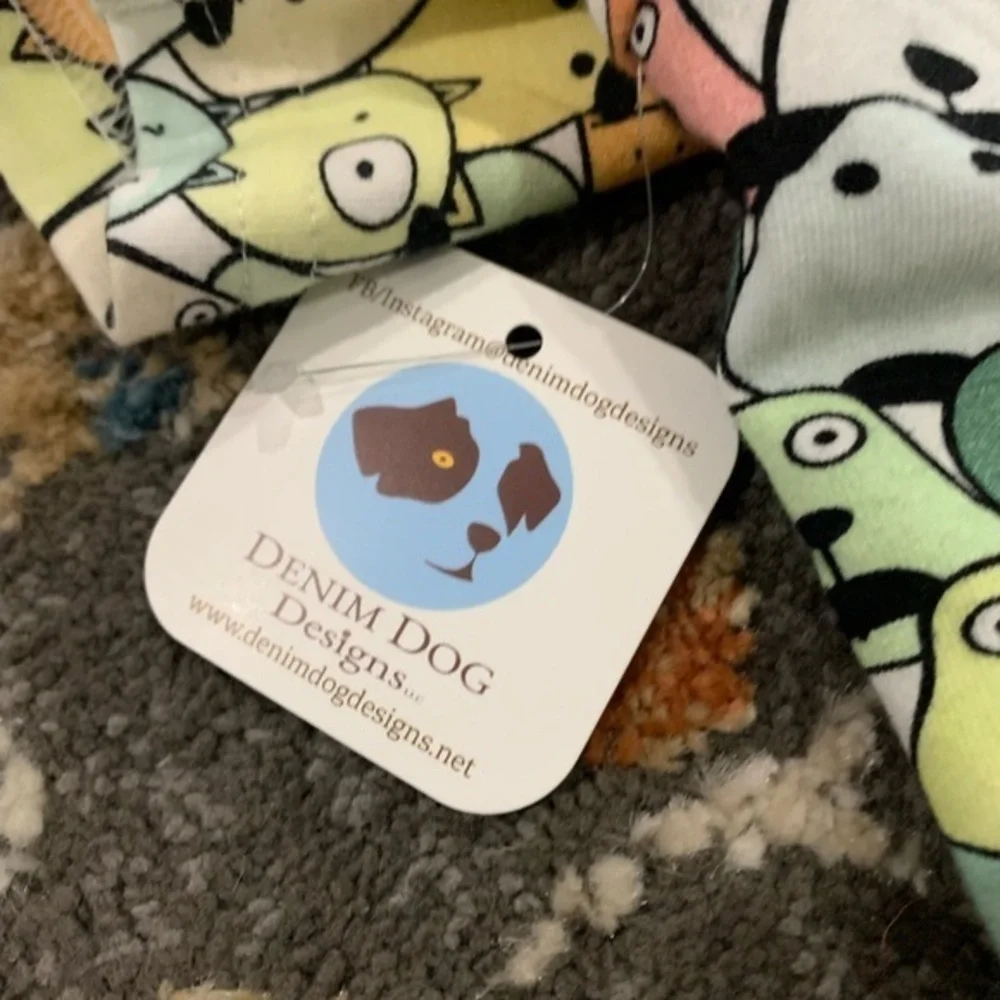 denim dog designs nwt cartoon